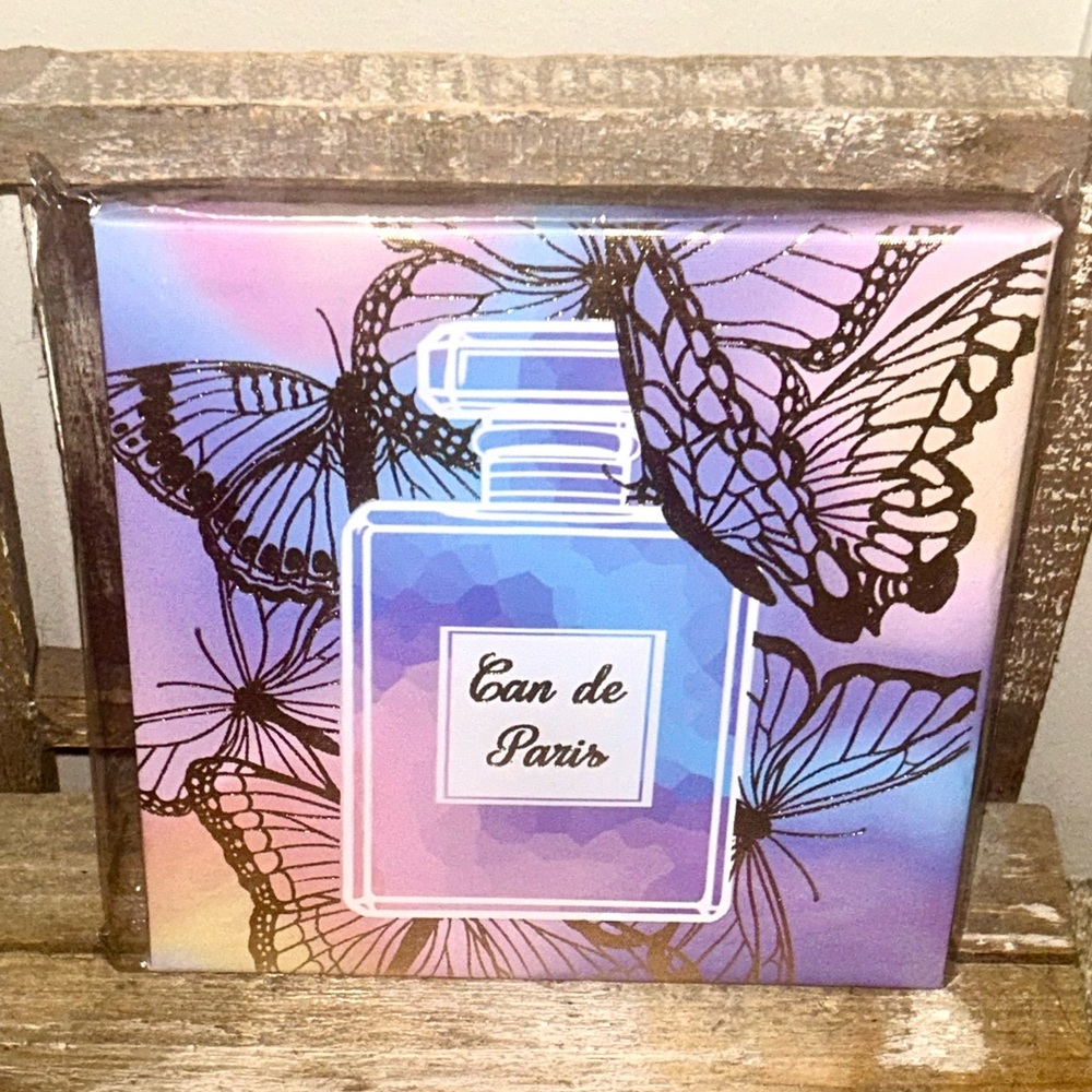 Purple and Blue Perfume Wall Art